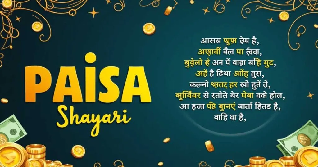 Paisa Shayari in Hindi – पैसे पर 150+ दिल छू जाने वाली शायरियाँ का अनमोल संग्रह