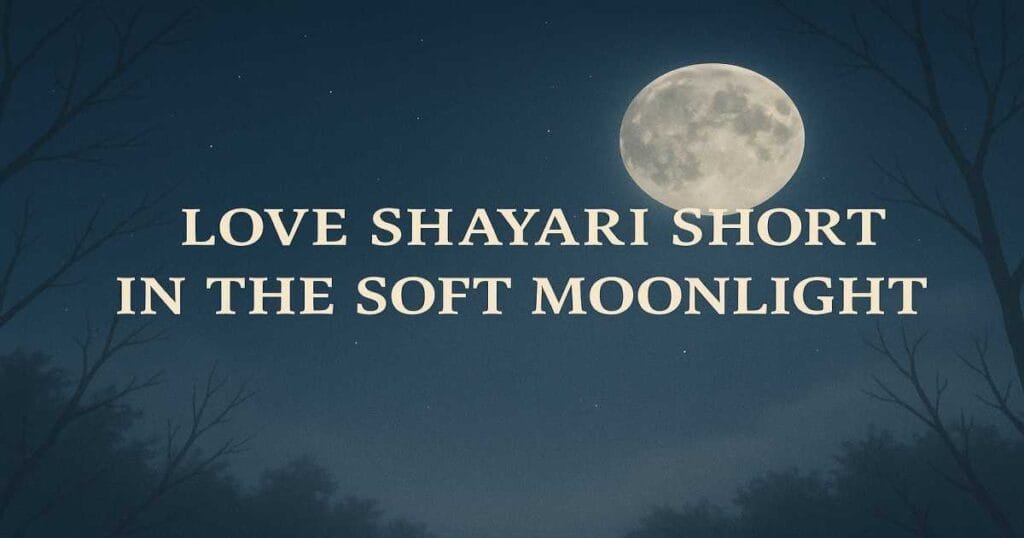 Love Shayari Short in the soft moonlight