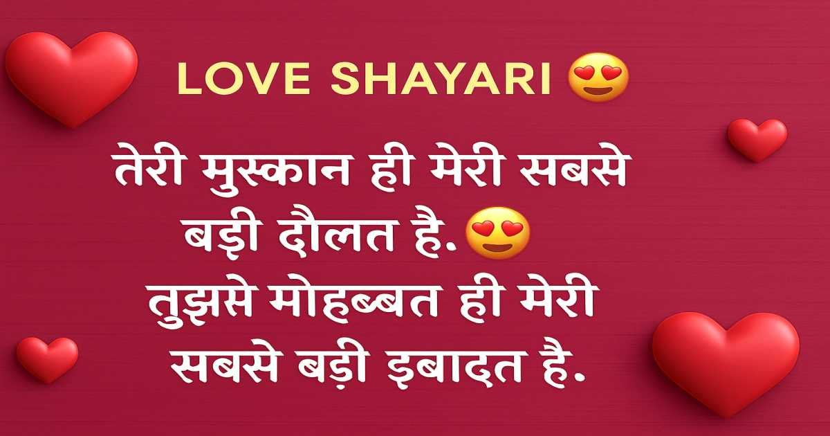 ❤️ Love Shayari😍 – जब अल्फाज़ बन जाएँ इश्क़ की आवाज़