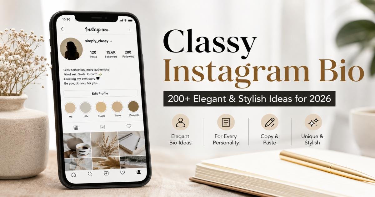 Classy Instagram Bio: 200+ Elegant & Stylish Ideas for 2026