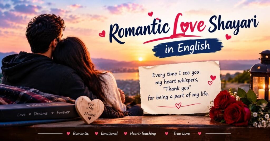 Shayari Love ❤❤❤ English: Best 250+ Romantic & Heart-Touching